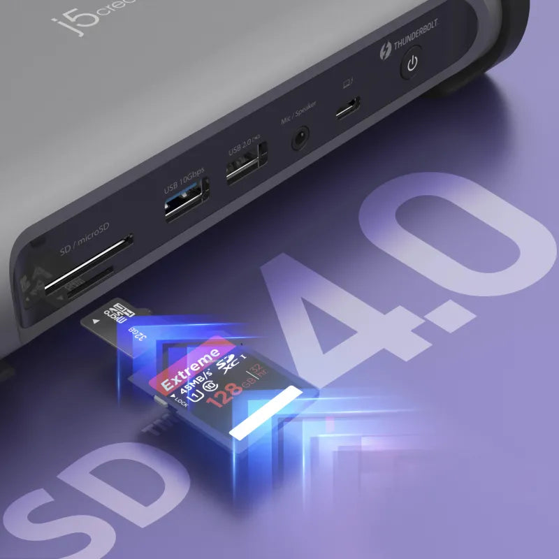 j5create JTD568-EN Thunderbolt 4 Quad Display Docking Station-EU, 4712795088304