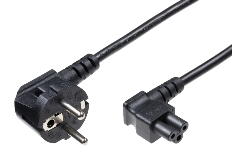 MicroConnect PE010818A Power Cord CEE 7/7 C5 1.8m, With angled CEE7/7-C5, 5711045326226