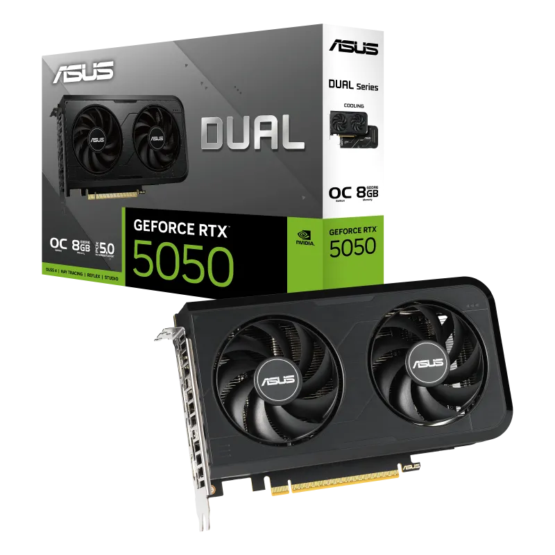 Asus DUAL-RTX5050-O8G Dual GeForce RTX 5050 placa video 8GB GDDR6 OC Edition VGA, 4711636178518