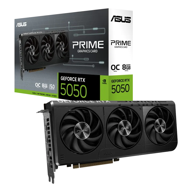 Asus PRIME-RTX5050-O8G Prime placa video GeForce RTX 5050 8GB GDDR6 128bit maxim 7680x4320px, 4711636177382