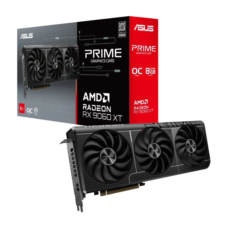 Asus PRIME-RX9060XT-O8G Prime placa video AMD Radeon RX 9060 XT 8GB GDDR6 128bit 7680x4320px OpenGL: 4.6, 4711387994184