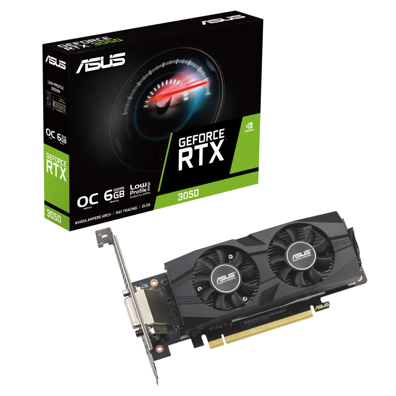 Asus RTX3050-O6G-LP-BRK Placa video GeForce RTX 3050 LP BRK OC Edition 6GB GDDR6 96bit 7680x4320px, 4711387515259