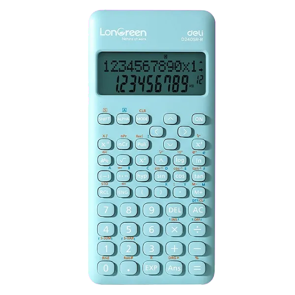 Deli DLED240SR-R-BL Calculator stiintific 12 digiti display LCD 2 linii 240 functii calcul statistic