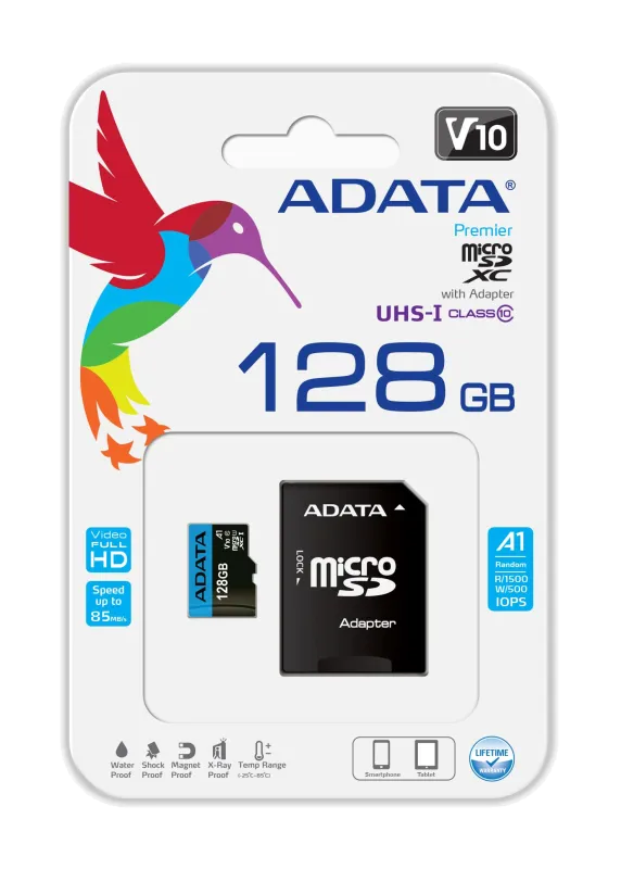 ADATA AUSDX128GUICL10A1-RA1 MEMORY MICRO SDXC 128GB, 4713218461940