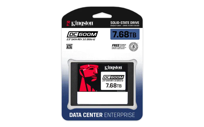 Kingston SEDC600M/7680G 7.68TB DC600M 2.5inch SATA3 SSD, 740617334951