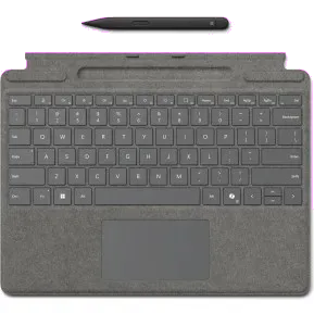 Microsoft 8X8-00186 Bundle Surface Pro Keyboard + Slim Pen, Pen Storage, CoPilot Button, EN,Platinum