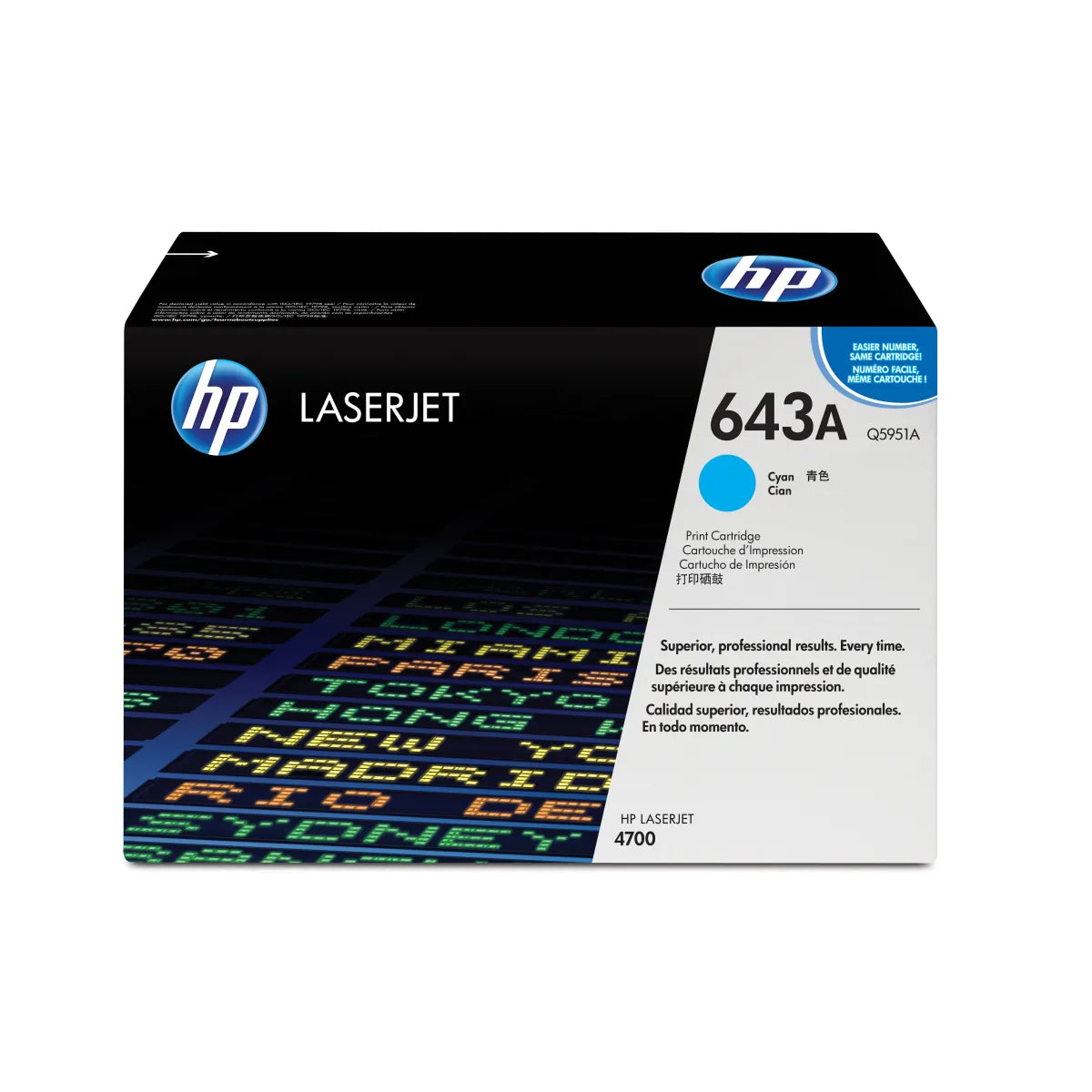 HP Q5951A HP Toner 643A Q5951A Cyan 10000 pag pentru LaserJet Color 4700 829160493886