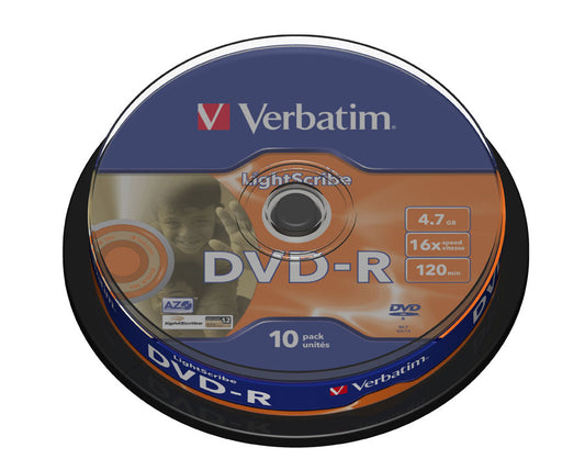 Verbatim 43643 Set 10 buc, DVD-R AZO 16x 4.7GB Lightscribe