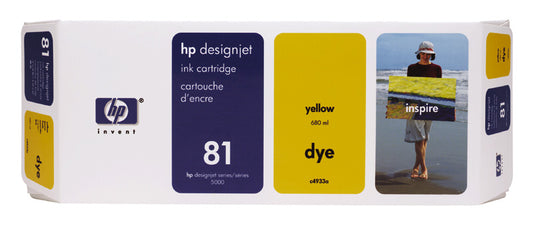 HP C4933A No. 81 Cartus inkjet yellow ORIGINAL, 680ml, 25184252595 02518425259