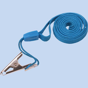 Office 82115_A Snur ecuson textil, albastru, 2cmX45cm cu clips metalic