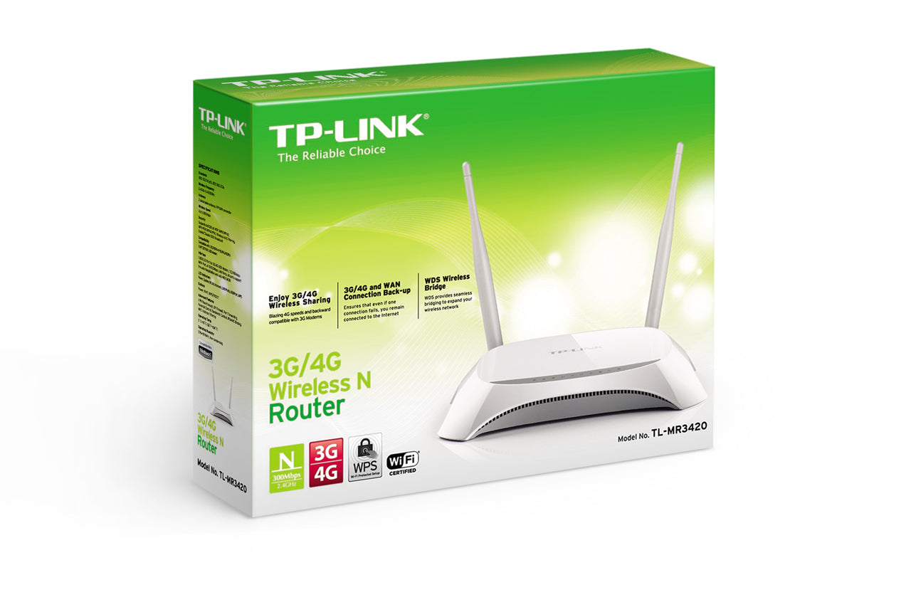 TP-Link TL-MR3420 TP-Link, Router Wireless N 300Mbps, 3G/3.75G, 6935364051495