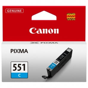 Canon 6509B001 CLI-551C Cartus cyan pentru IP7250/ MG5450/ MG6350, 330 pagini, 4960999905556