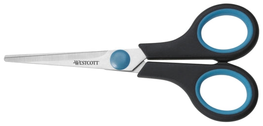 Westcott AC-E30271 Foarfeca otel 18cm, varfuri rotunjite, maner softgrip din cauciuc moale, 4027521302716