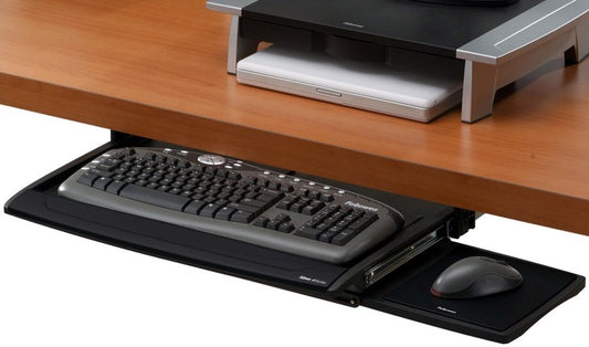 Fellowes 8031201 Deluxe Keyboard Manager sertar pentru tastatura si mouse cu montare sub birou, 43859470921 50043859470926