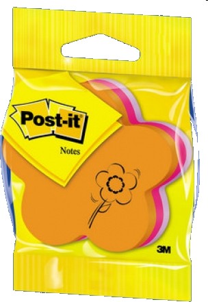 3M 3M1102746 Post-it forma floare, cub 225 file, 3 culori neon/set, 3134375414203