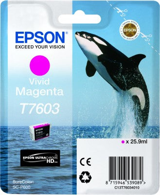 Epson C13T76034010 T7603 Cartus original VM pt. SC-P600, high capacity, 25.9ml (C13T76034010), 8715946539089