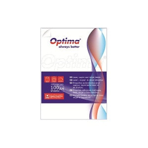 OPTIMA OP-418635466 Etichete albe autoadezive 18/A4, 63,5 x 46,6 mm, 100 coli/top