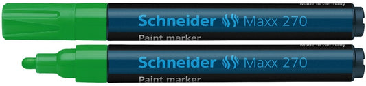 Schneider 2924Verde MAXX 270 Marker cu vopsea VERDE, permanent, varf 1-3MM, 4004675009364