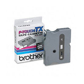Brother TX241 TX-241 Banda laminata 18mmX15m negru pe alb, 4977766051422