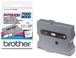 Brother TX251 TX-251 Banda laminata 24mmx15m negru pe alb, 4977766051064