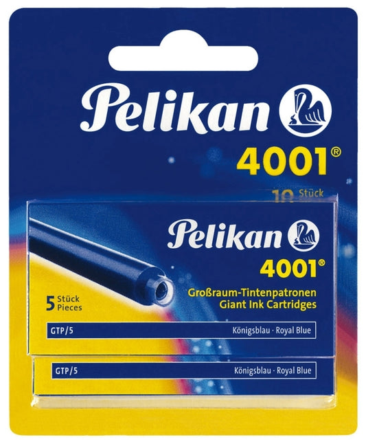 Pelikan 330852 Set 10 patroane cu cerneala lungi, culoare albastru royal, 4012700330857