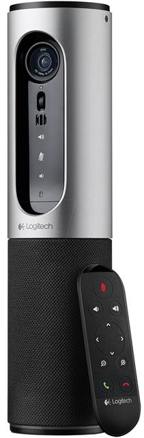 Logitech 960-001034 ConferenceCam Connect, Sistem videoconferinta portabil, Full HD 1080p, Silver, 5099206059030