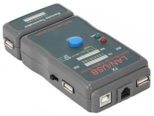 Gembird NCT-2 Tester pt. cablu UTP, STP si USB, baterie 9V neinclusa, 8716309031967