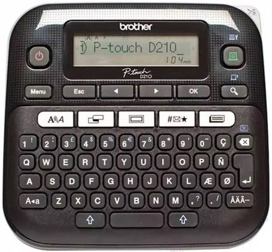 Brother PTD210YJ1 PT-D210, Handheld, ecran LCD 16 caractere x 1 linie, 4977766757362