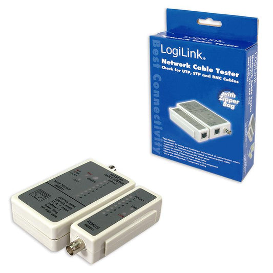 LogiLink wz0011 Tester cablu retea UTP/FTP, Coaxial (RJ11, RJ12, RJ45, BNC), 4260113564233