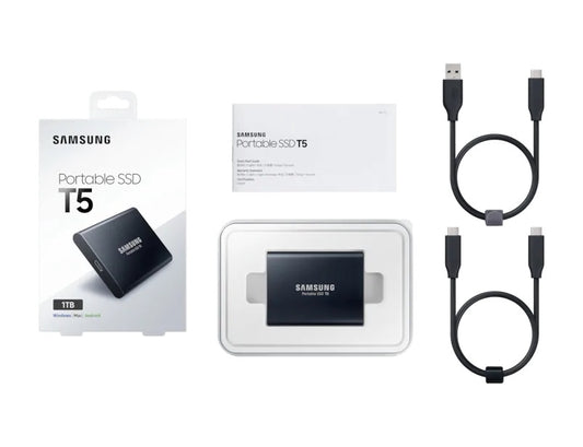 Samsung MU-PA1T0B/EU T5 SSD portabil 1TB USB 3.1 Gen 2 (10 Gbps) 540 MB/s, 8806088887036
