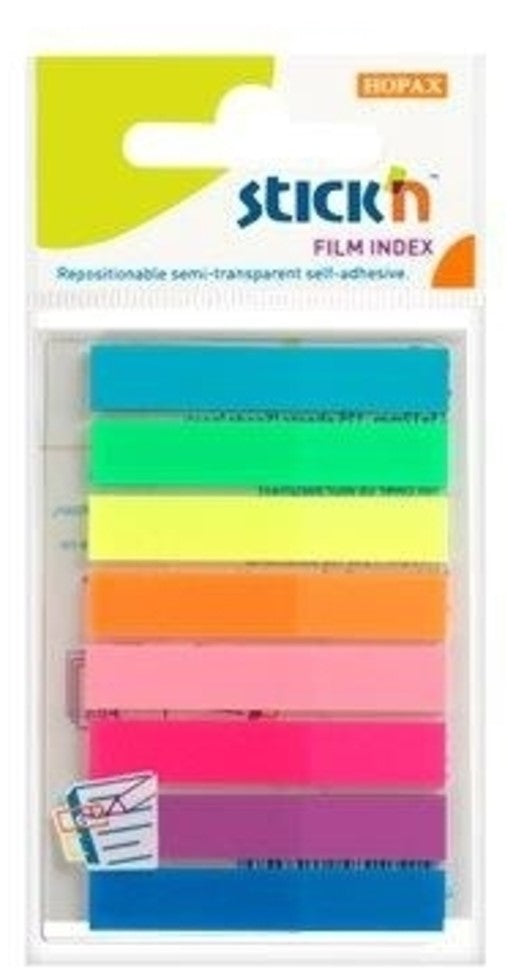 Hopax HO-21401 Stick index plastic transparent color 45 x 8 mm, 8 x 20 file, 4712759214015