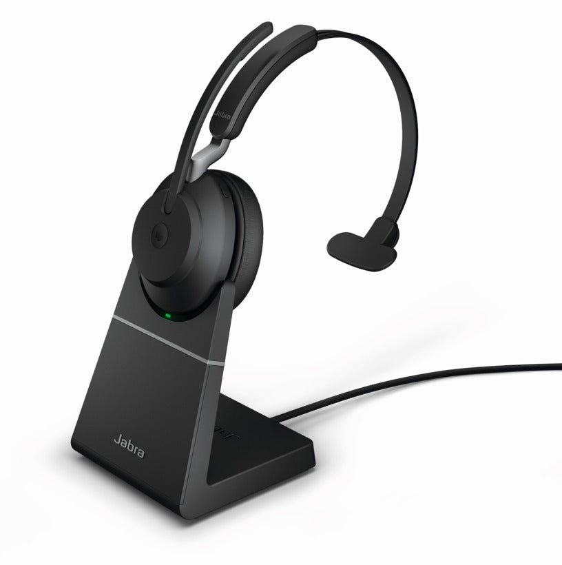 Jabra 26599-889-989 Casca EVOLVE2 65 UC fara fir, Stand incarcare inclus, Monoaural, On-Ear, USB-A