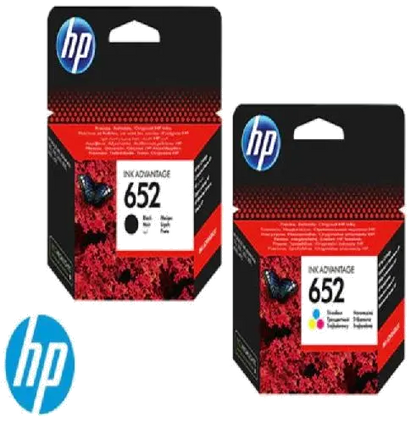 HP F6V25AE +F6V24AE Pachet cartuse 652 original-1 cartus negru F6V25AE + 1 cartus color F6V24AE