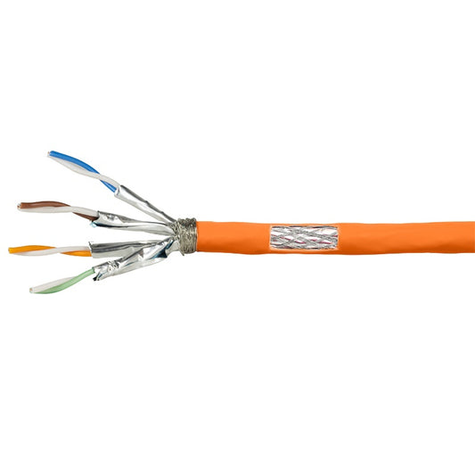 LogiLink CPV0060 Rola cablu S/FTP, Cat7. 1000MHz, Cupru Solid, AWG23, LSZH, Orange, 100m, 4052792059670