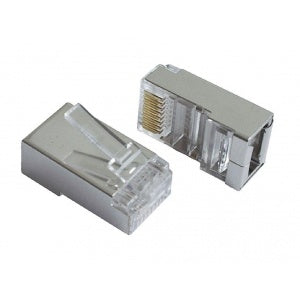 Gembird PLUG5SP/100 Set 100 mufa RJ-45 ecranata pentru cablu FTP sau SFTP plastic cu metal, 8716309101417