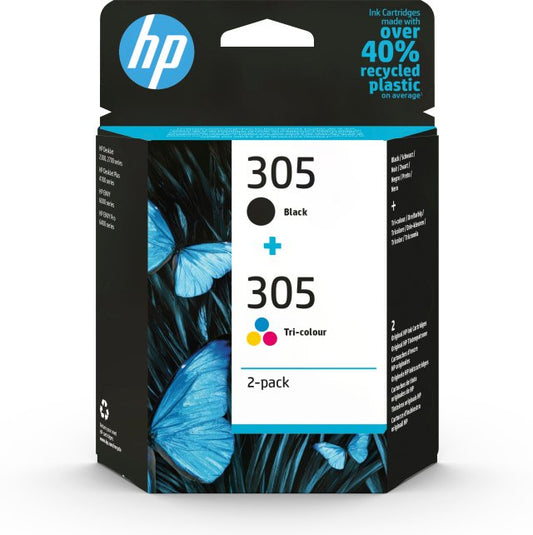 HP 6ZD17AE Bundle cartuse cerneala no. 305 negru si tricolor, 120/100 poze, 0195161166969