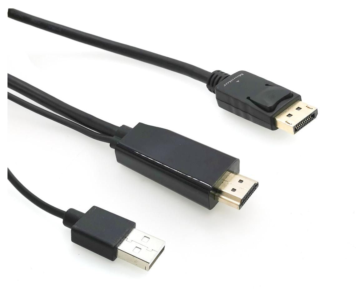 MicroConnect HDMI-DP-CON3 Cablu Convertor Activ HDMI la DisplayPort, 4K (4096x2160@60Hz), 3m, 5706998967756