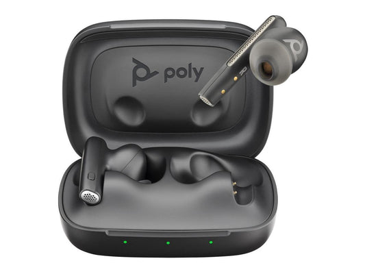 Poly 7Y8H3AA Voyager Free 60 UC True Wireless Earbuds, USB-A, Basic Charge case, BK, 017229179035 197497053951