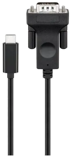 MicroConnect USB3.1CVGA1.8 USB C to VGA 1.8m, Black, USB-C VGA 15-pin M-M, 5706998900425