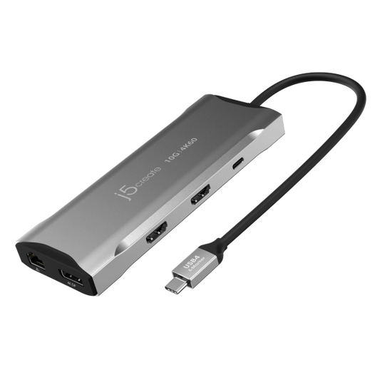 j5create JCD397-N 4K60 Elite USB-C Mini Dock 10Gbps Triple-Monitor, 4712795086324