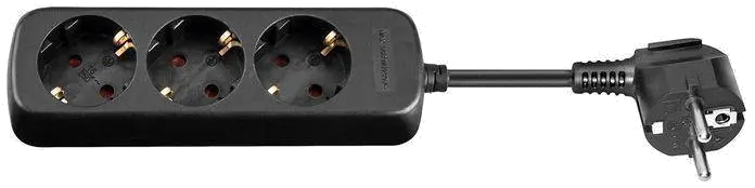 MicroConnect GRU0033B Prelungitor 3 prize Schuko lungime cablu 3m negru, 5706998545022