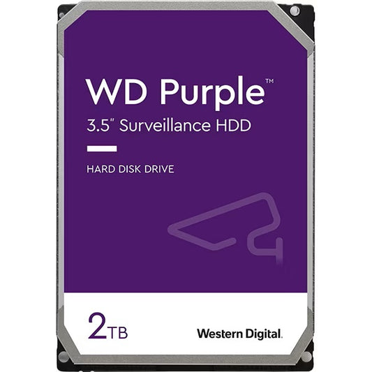 Western Digital WD23PURZ Purple HDD intern 3.5inch 2TB SATA3 IntelliPower 5400rpm 26MB Surveillance HDD, 718037896199