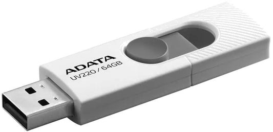 ADATA AUV220-64G-RWHGY UV220 USB Flash Drive 64GB white/gray retail, USB 2.0, 4713218462770
