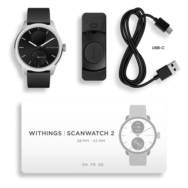 Withings HWA10-MODEL 4-ALL-INT Withings Scanwatch 2, 42mm Black, 3700546708305