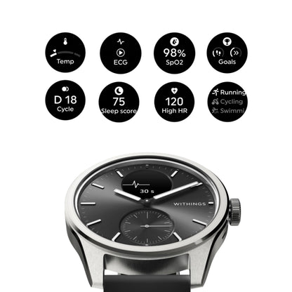 Withings HWA10-MODEL 4-ALL-INT Withings Scanwatch 2, 42mm Black, 3700546708305