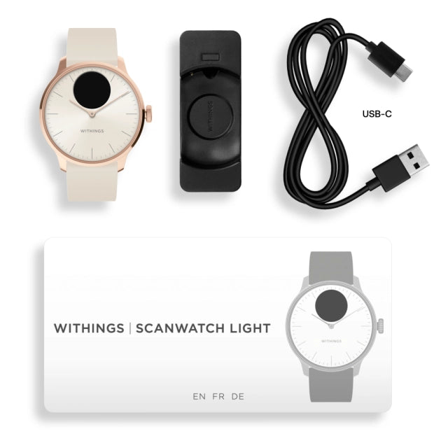 Withings HWA11-MODEL 1-ALL-INT Withings Scanwatch Light 37mm Sand, 3700546708329