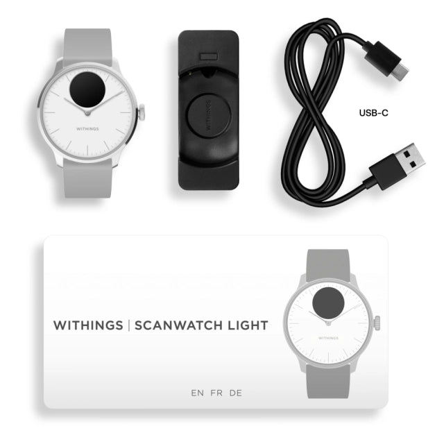 Withings HWA11-MODEL 3-ALL-INT Withings Scanwatch Light 37mm White, 3700546708343