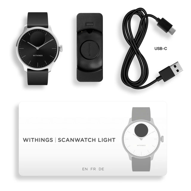 Withings HWA11-MODEL 5-ALL-INT Withings Scanwatch Light 37mm Black, 3700546708367