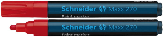Schneider 2924Rosu MAXX 270 Marker cu vopsea ROSU, permanent, varf 1-3mm, 4004675009302