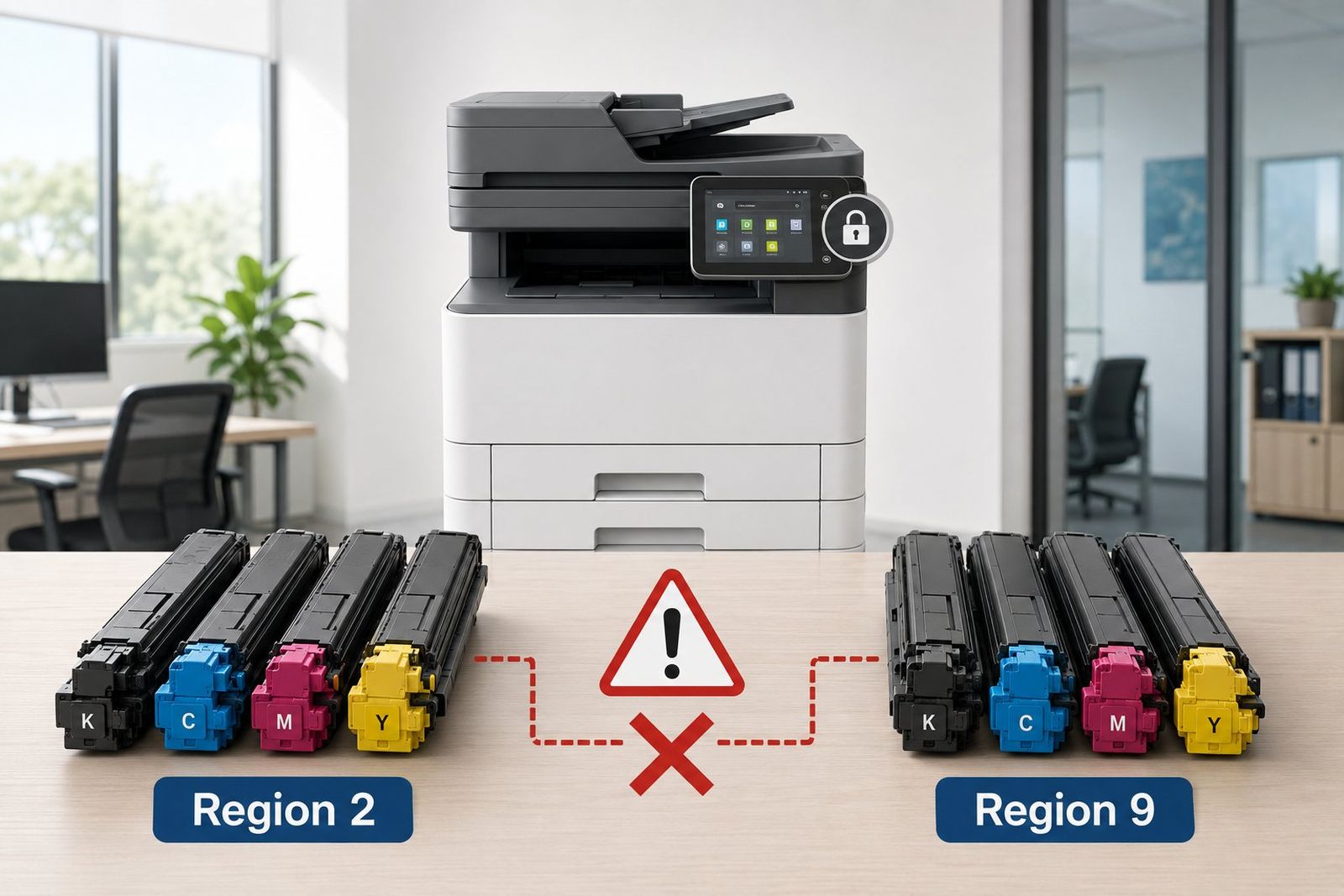 Lexmark CX950/CX951: cartuse Region 2 vs Region 9 – Office Max